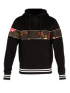 Matchesfashion.com Alexander Mcqueen - Floral Panel Hooded Neoprene Sweatshirt - Mens - Black Multi