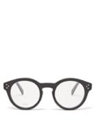 Celine Eyewear - Round Acetate Glasses - Mens - Black