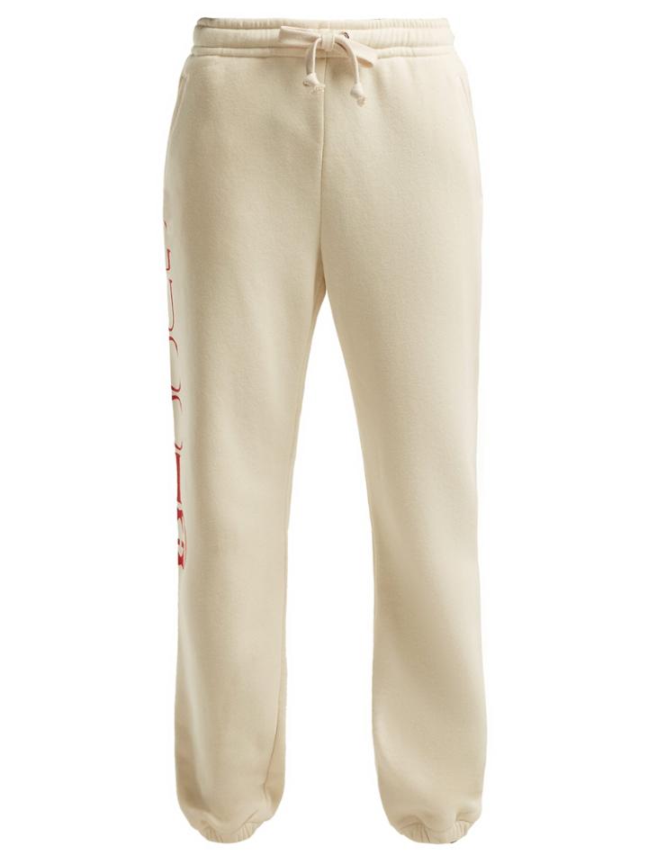 Gucci Logo Mid-rise Cotton Track Pants