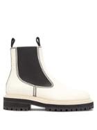 Matchesfashion.com Proenza Schouler - Tread Sole Leather Ankle Boots - Womens - White Black