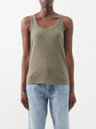 A.p.c. - X Jane Birkin Bonnie Cotton-linen Blend Tank Top - Womens - Khaki