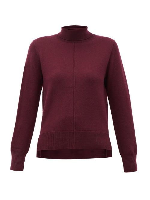 Matchesfashion.com Sea - Nora Roll Neck Wool Sweater - Womens - Burgundy