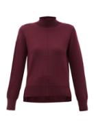 Matchesfashion.com Sea - Nora Roll Neck Wool Sweater - Womens - Burgundy
