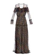 Marco De Vincenzo Polka-dot Embroidered Tulle Gown