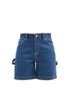 Ladies Rtw Staud - Painter High-rise Denim Shorts - Womens - Denim