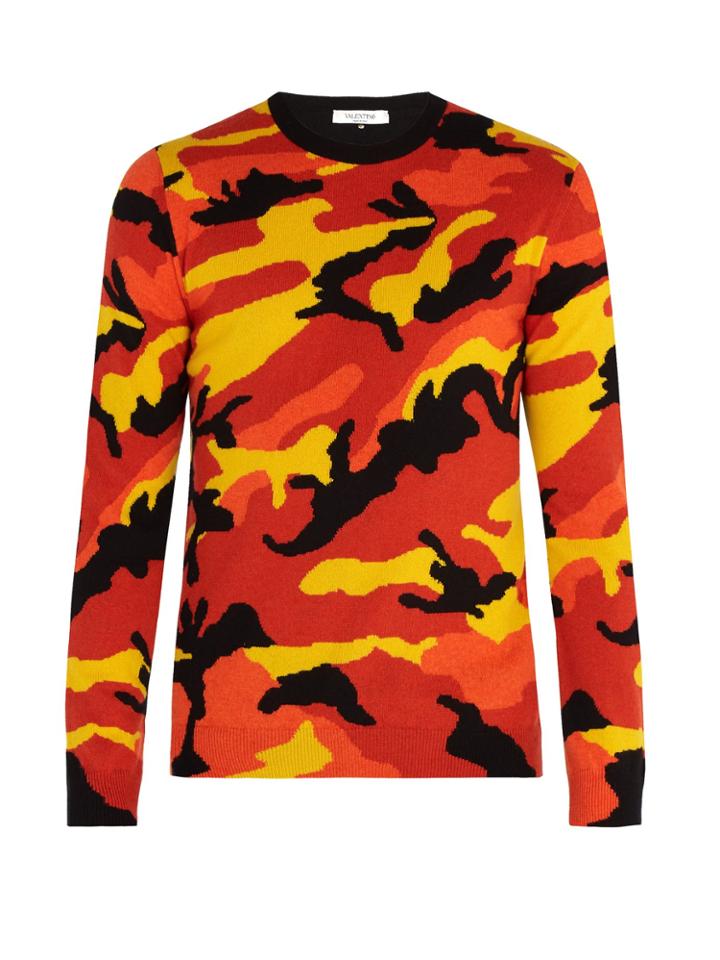 Valentino Camouflage Cashmere Sweater