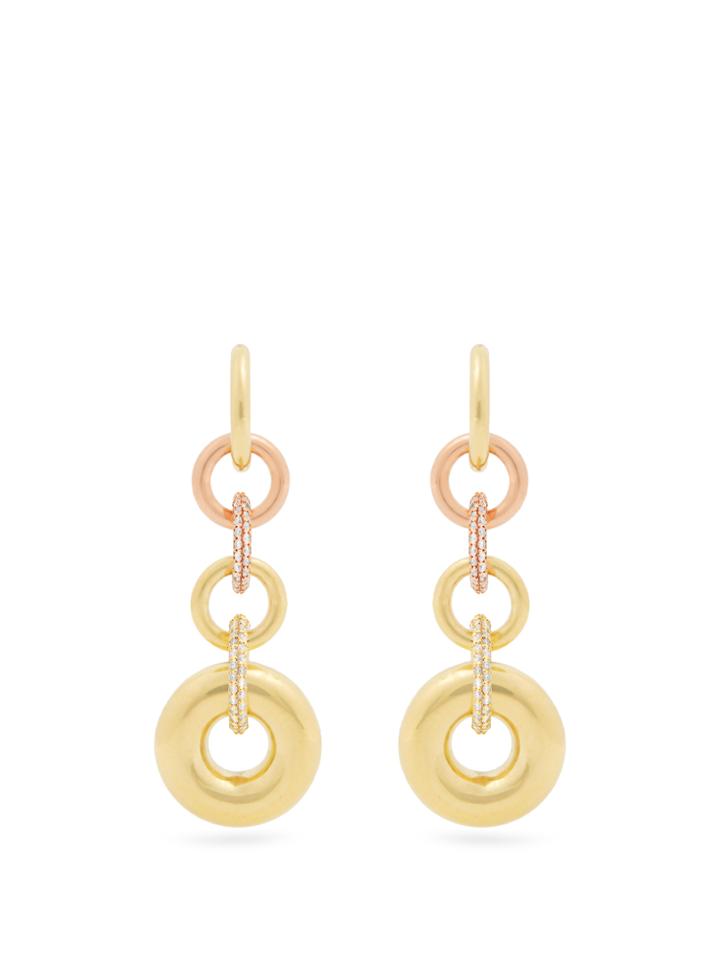 Spinelli Kilcollin Alexa Diamond, Yellow-gold & Rose-gold Earrings