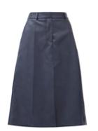 Matchesfashion.com Stella Mccartney - Alisha High-rise Faux-leather Midi Skirt - Womens - Navy