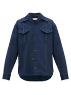 Matchesfashion.com Marni - Safari Pocket Canvas Shirt - Mens - Navy