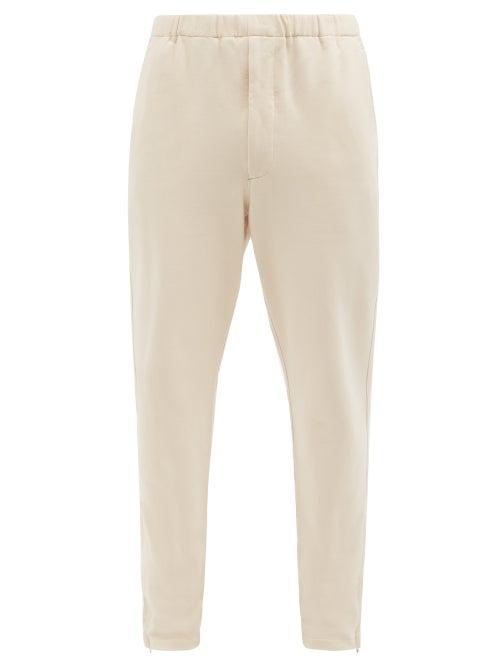 Auralee - Zipped-cuff Cotton-jersey Track Pants - Mens - Cream