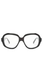 Matchesfashion.com Celine Eyewear - Oversized Round-frame Acetate Glasses - Womens - Black
