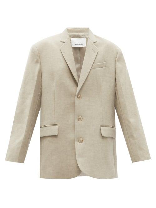 The Frankie Shop - Gelso Oversized Tencel-blend Blazer - Womens - Beige