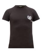 Matchesfashion.com Versace - Embroidered-logo Technical T-shirt - Mens - Black