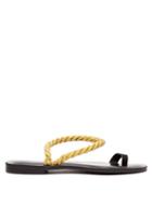 Matchesfashion.com Lvaro - Angela Rope And Leather Sandals - Womens - Black Gold