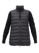 Matchesfashion.com Moncler - Down-padded Virgin-wool Sweater - Womens - Black