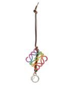 Matchesfashion.com Loewe Paula's Ibiza - Rainbow-anagram Foam And Leather Key Charm - Mens - Multi