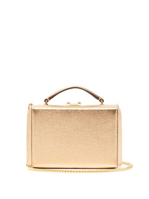 Matchesfashion.com Mark Cross - Grace Gold Plated Mini Leather Cross Body Bag - Womens - Gold