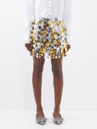Paco Rabanne - Heart Chainmail Mini Skirt - Womens - Silver Gold