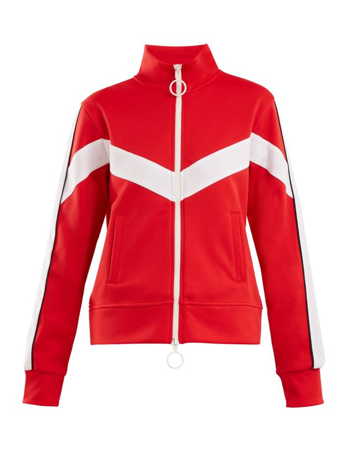 Off-white Striped-panel Zip-through Track Jacket