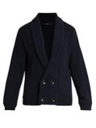 Helbers Shawl-collar Cotton And Cashmere-blend Cardigan