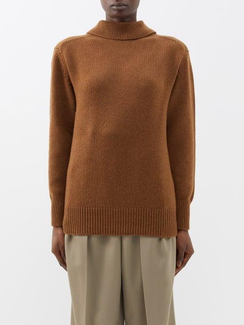 The Row - Amalio Reversible Wool-blend Sweater - Womens - Tan