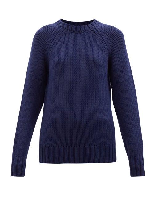 A.p.c. - X Suzanne Koller Ethan Round-neck Wool Sweater - Womens - Navy
