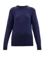 A.p.c. - X Suzanne Koller Ethan Round-neck Wool Sweater - Womens - Navy