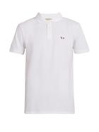 Matchesfashion.com Maison Kitsun - Logo Appliqu Cotton Piqu Polo Shirt - Mens - White