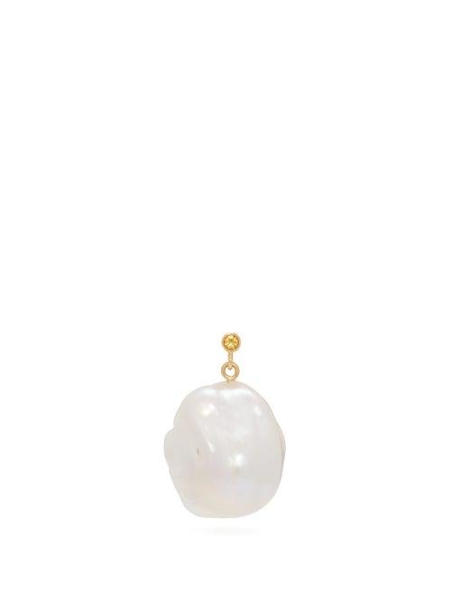 Matchesfashion.com Nadia Shelbaya - 100 Morgiana Baroque Pearl Drop Earring - Womens - Pearl