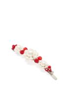 Matchesfashion.com Simone Rocha - Faux Pearl And Crystal Hair Slide - Womens - Red