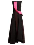 Matchesfashion.com Roksanda - Efilia Silk Crepe De Chine Midi Dress - Womens - Black Pink
