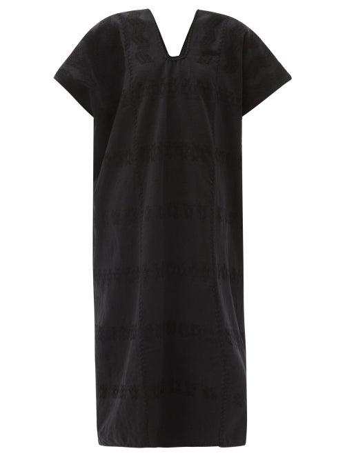 Matchesfashion.com Pippa Holt - No.283 Embroidered Cotton Kaftan - Womens - Black
