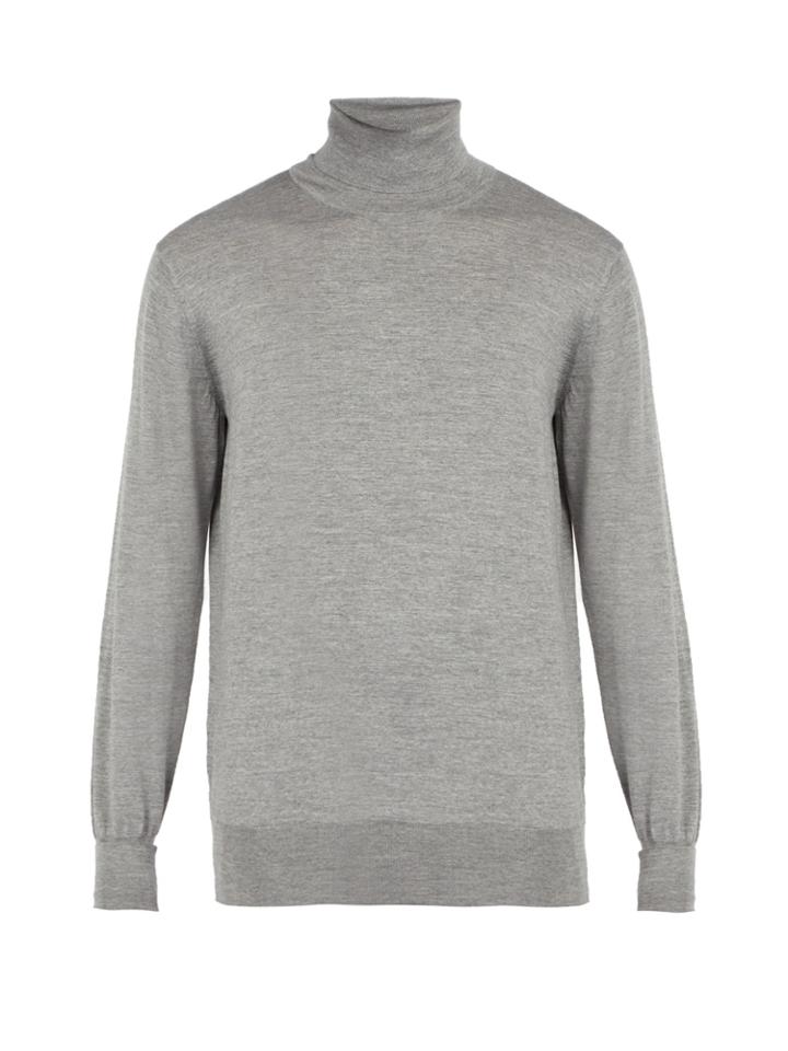 Thom Sweeney Roll-neck Wool Sweater