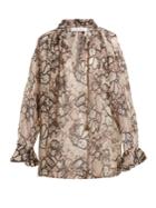 See By Chloé Snake-print Chiffon Blouse