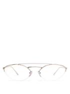 Matchesfashion.com Prada Eyewear - Cat Eye Metal Glasses - Womens - Silver