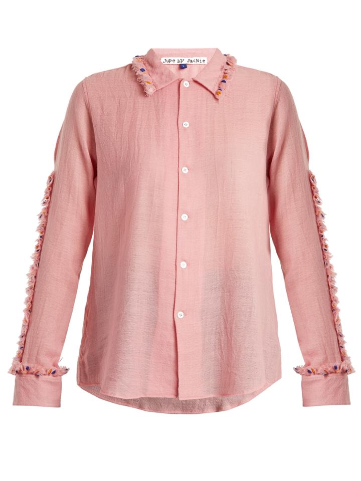 Jupe By Jackie Diwali Embroidered-frill Wool Shirt