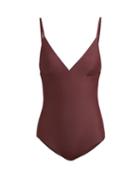 Matchesfashion.com Matteau - The Plunge Swimsuit - Womens - Burgundy