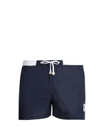 Robinson Les Bains Wimbledon Contrast-waist Swim Shorts