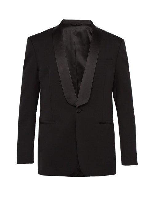 Matchesfashion.com Calvin Klein 205w39nyc - Silk Lapel Single Breasted Wool Tuxedo Jacket - Mens - Black Yellow