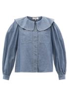 Ladies Rtw Sea - Peter Pan-collar Denim Blouse - Womens - Denim