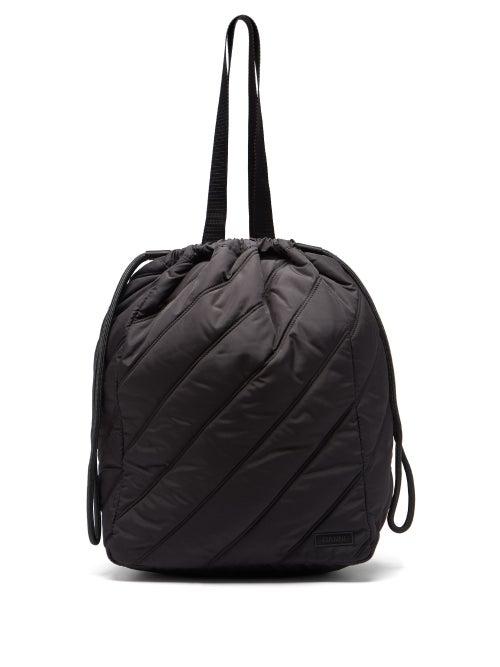 Ganni - Recycled Shell Tote Bag - Womens - Black