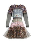 Natasha Zinko Floral-print Flounce Hem Cotton Dress