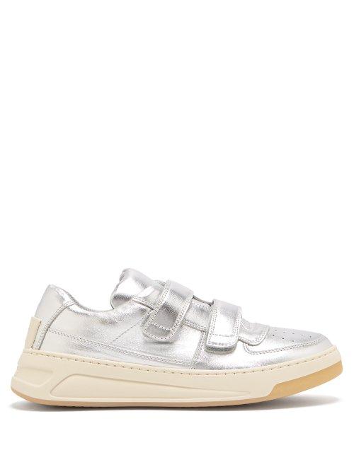 Matchesfashion.com Acne Studios - Steffey Low Top Leather Trainers - Womens - Silver