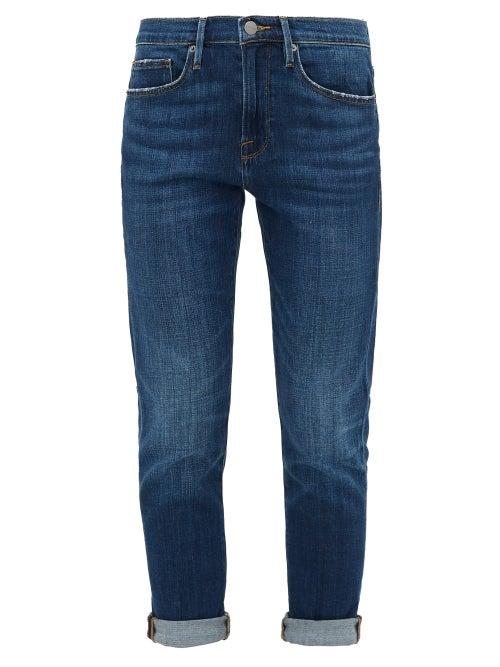 Matchesfashion.com Frame - Le Beau Cropped Slim-leg Jeans - Womens - Denim