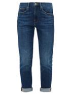 Matchesfashion.com Frame - Le Beau Cropped Slim-leg Jeans - Womens - Denim