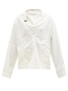 Isabel Marant - Fiorna Buckled-neck Poplin Shirt - Womens - White