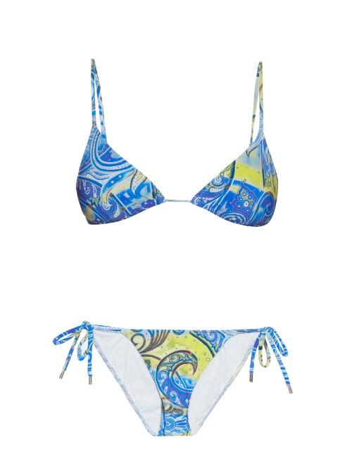 Etro Paisley-print Triangle Bikini