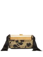 Matchesfashion.com Bienen-davis - Rgine Lam And Gold Plated Minaudire Clutch - Womens - Black Gold