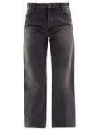 Ladies Rtw Balenciaga - High-rise Cropped Straight-leg Jeans - Womens - Black