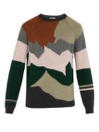 Matchesfashion.com Lanvin - Intarsia Knit Wool And Cashmere Blend Sweater - Mens - Multi